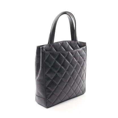 マトラッセ ハンドバッグ トートバッグ キャビアスキン ブラック ゴールド金具 シャネル バッグ CHANEL
