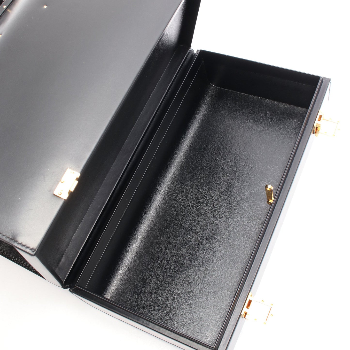サックマレット スティール ハンドバッグ ボックスカーフ ブラック ゴールド金具 2WAY ○Y刻印 バッグ HERMES