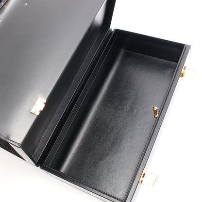サックマレット スティール ハンドバッグ ボックスカーフ ブラック ゴールド金具 2WAY ○Y刻印 バッグ HERMES