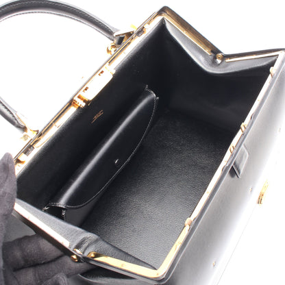 サックマレット スティール ハンドバッグ ボックスカーフ ブラック ゴールド金具 2WAY ○Y刻印 バッグ HERMES
