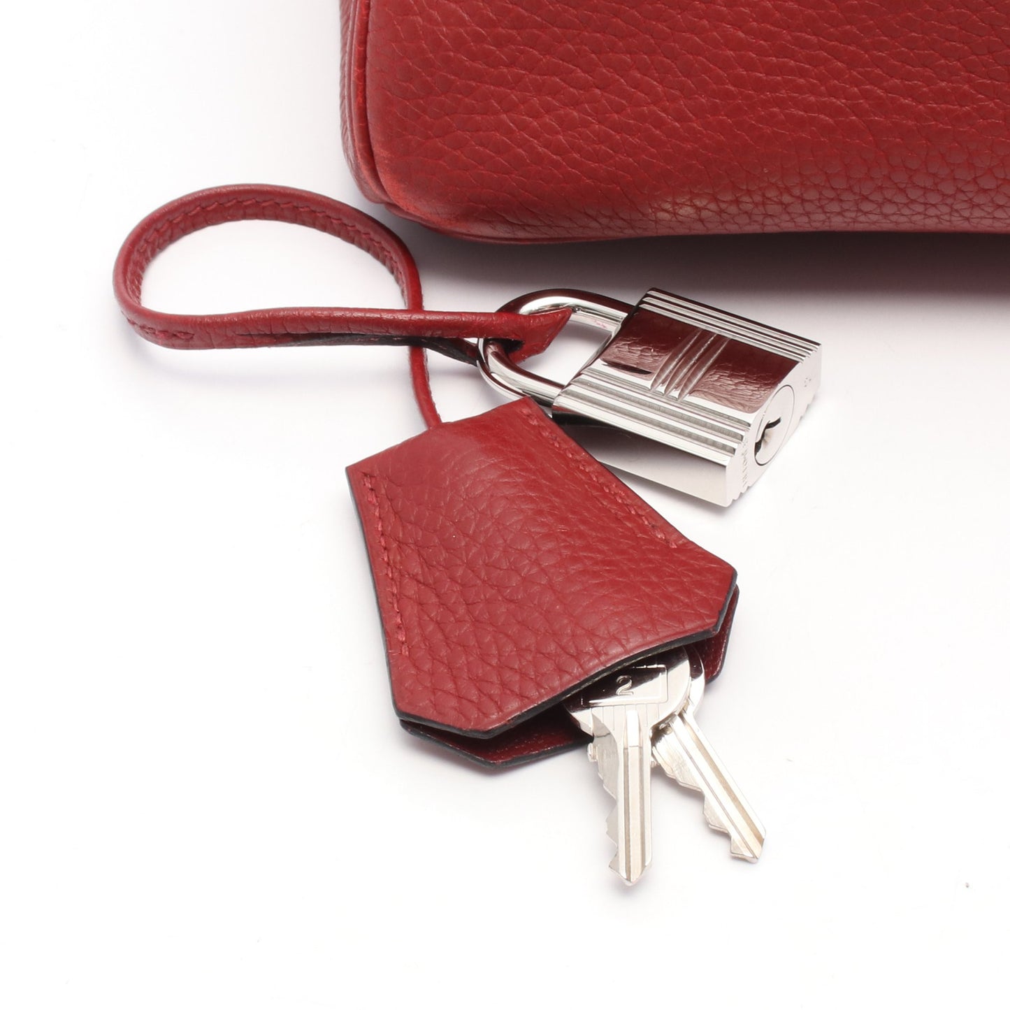ショルダーバーキン ルージュガランス ショルダーバッグ トリヨンクレマンス レッド シルバー金具 □I刻印 エルメス バッグ HERMES