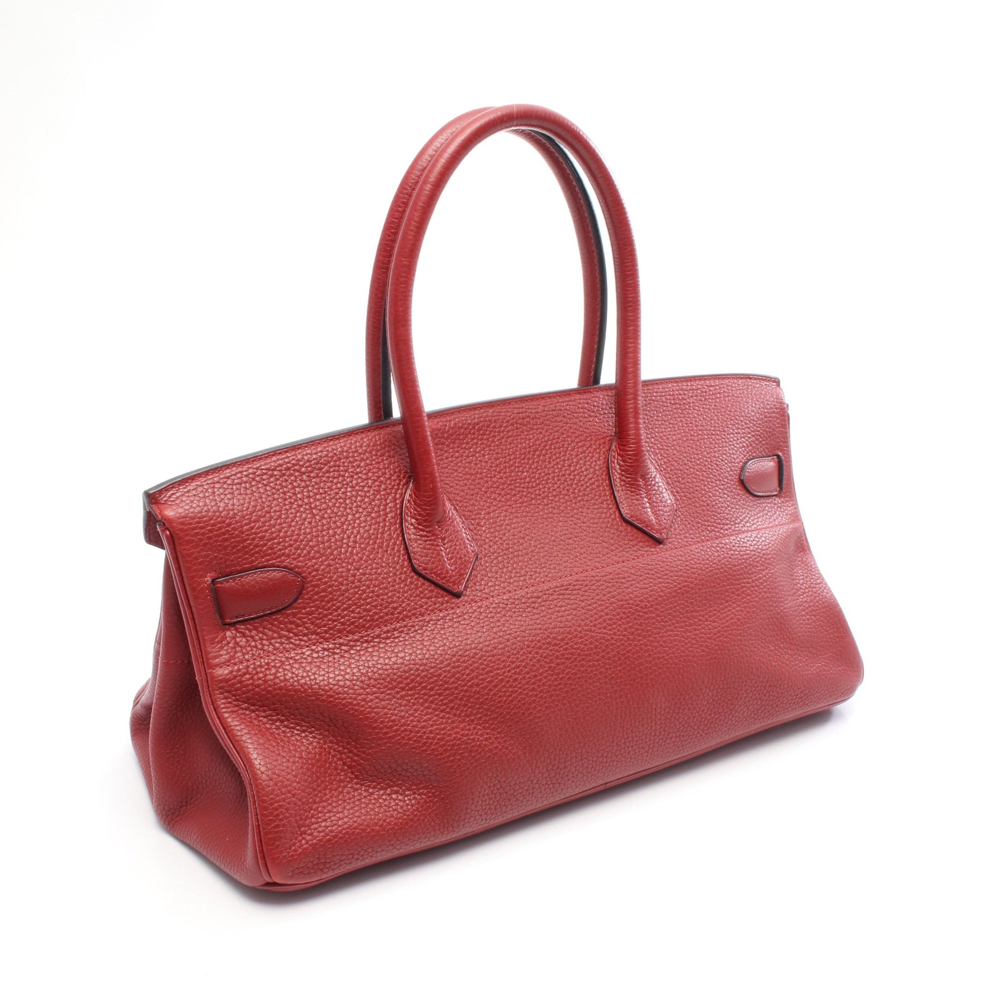 ショルダーバーキン ルージュガランス ショルダーバッグ トリヨンクレマンス レッド シルバー金具 □I刻印 エルメス バッグ HERMES
