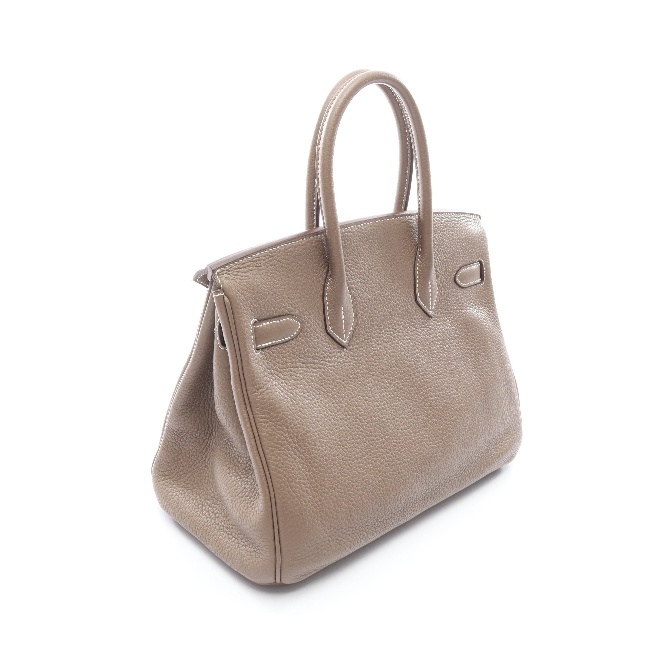 バーキン30 エトゥープ ハンドバッグ トリヨンクレマンス グレー