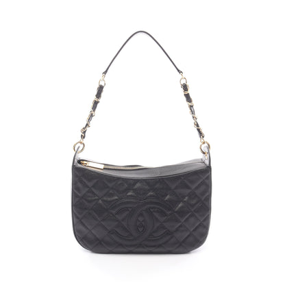 マトラッセ チェーンショルダーバッグ ワンショルダーバッグ キャビアスキン ブラック ゴールド金具 シャネル バッグ CHANEL
