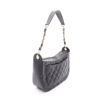 マトラッセ チェーンショルダーバッグ ワンショルダーバッグ キャビアスキン ブラック ゴールド金具 シャネル バッグ CHANEL