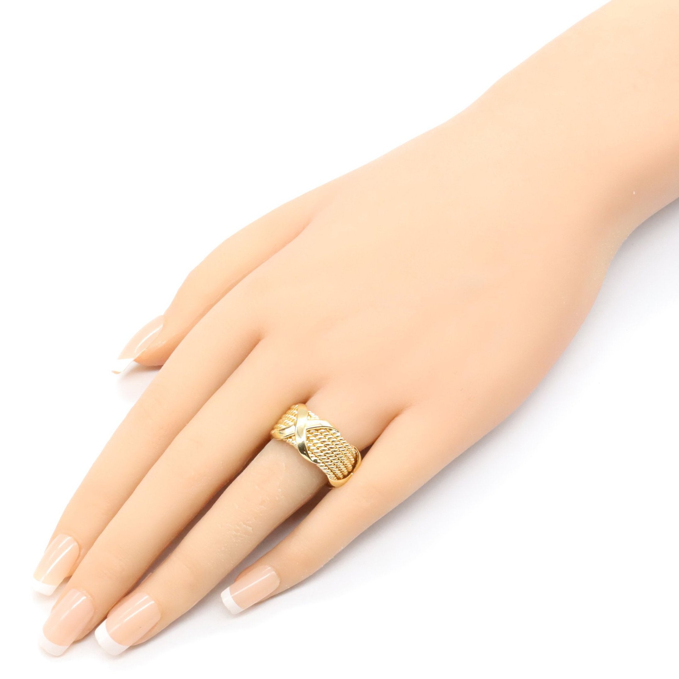 シュランバーゼ 6ロウ ロープ リング リング 指輪 K18YG イエロー