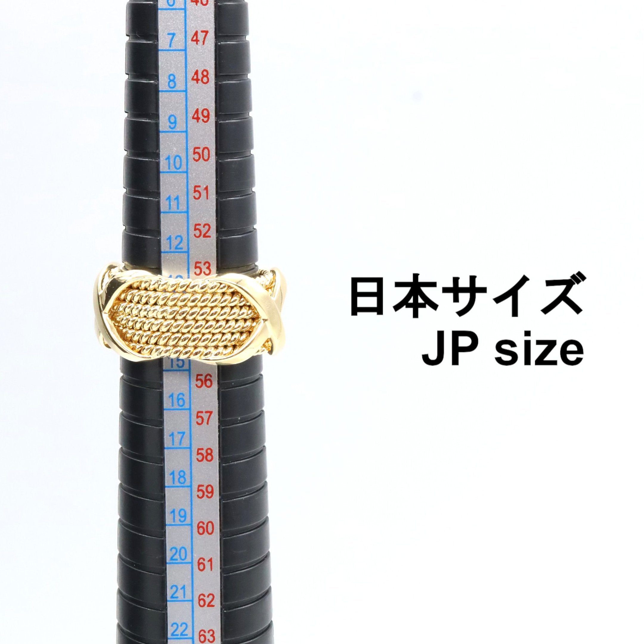 シュランバーゼ 6ロウ ロープ リング リング 指輪 K18YG イエロー