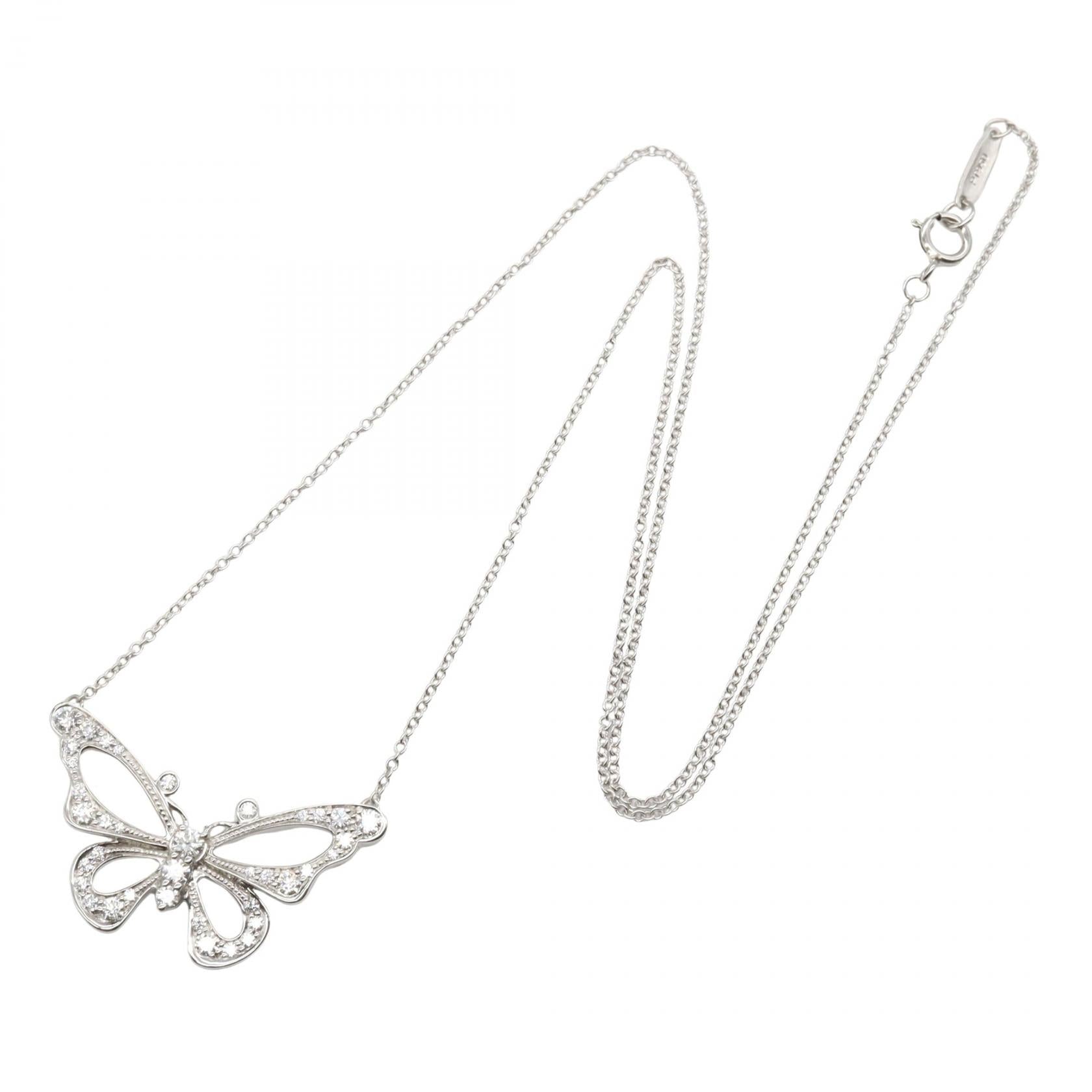 バタフライ ダイヤ ネックレス ネックレス PT950 ダイヤモンド プラチナ クリア ティファニー アクセサリー TIFFANY & Co.
