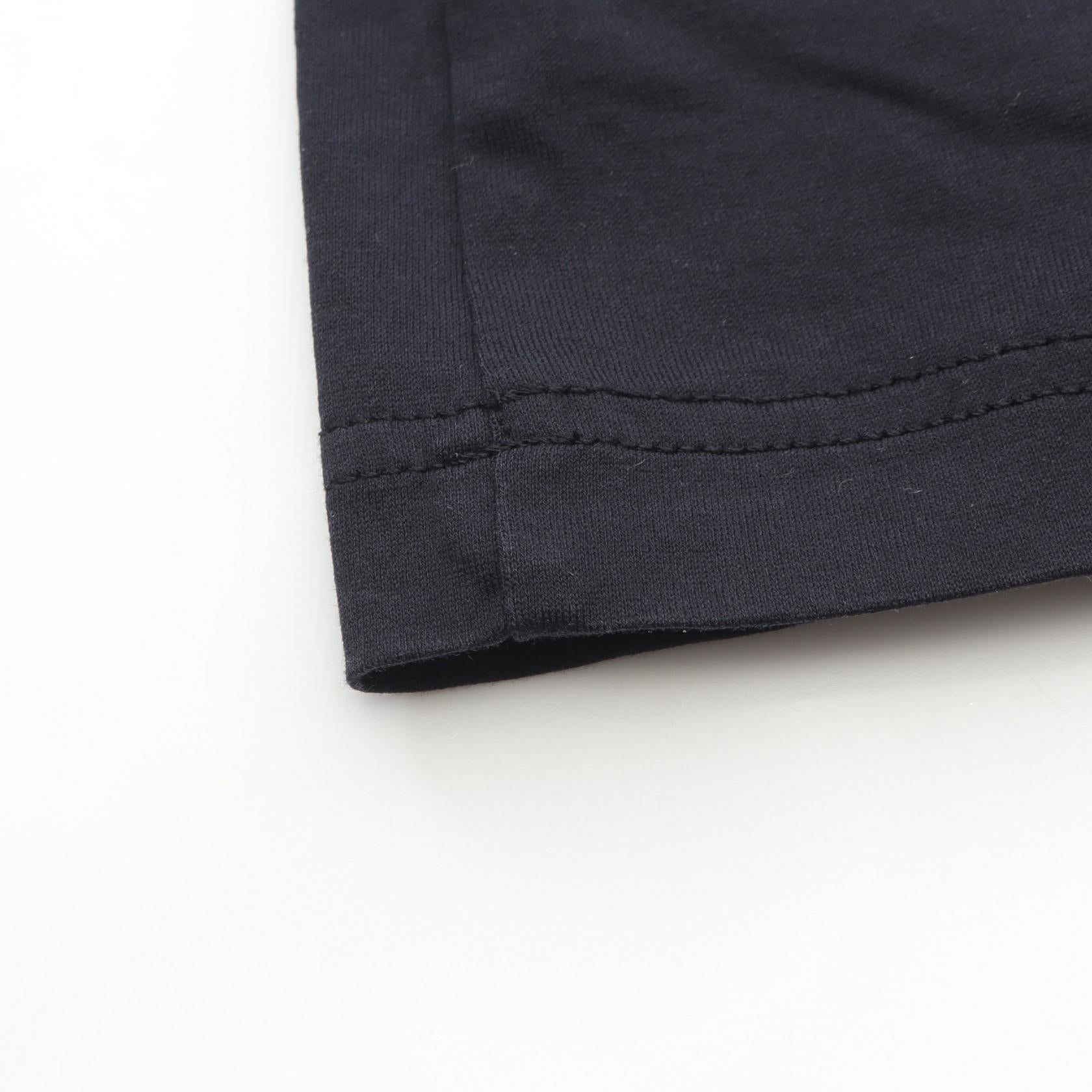 Tシャツ クルーネック ロゴ刺繍 コットン ブラック モンクレール トップス MONCLER