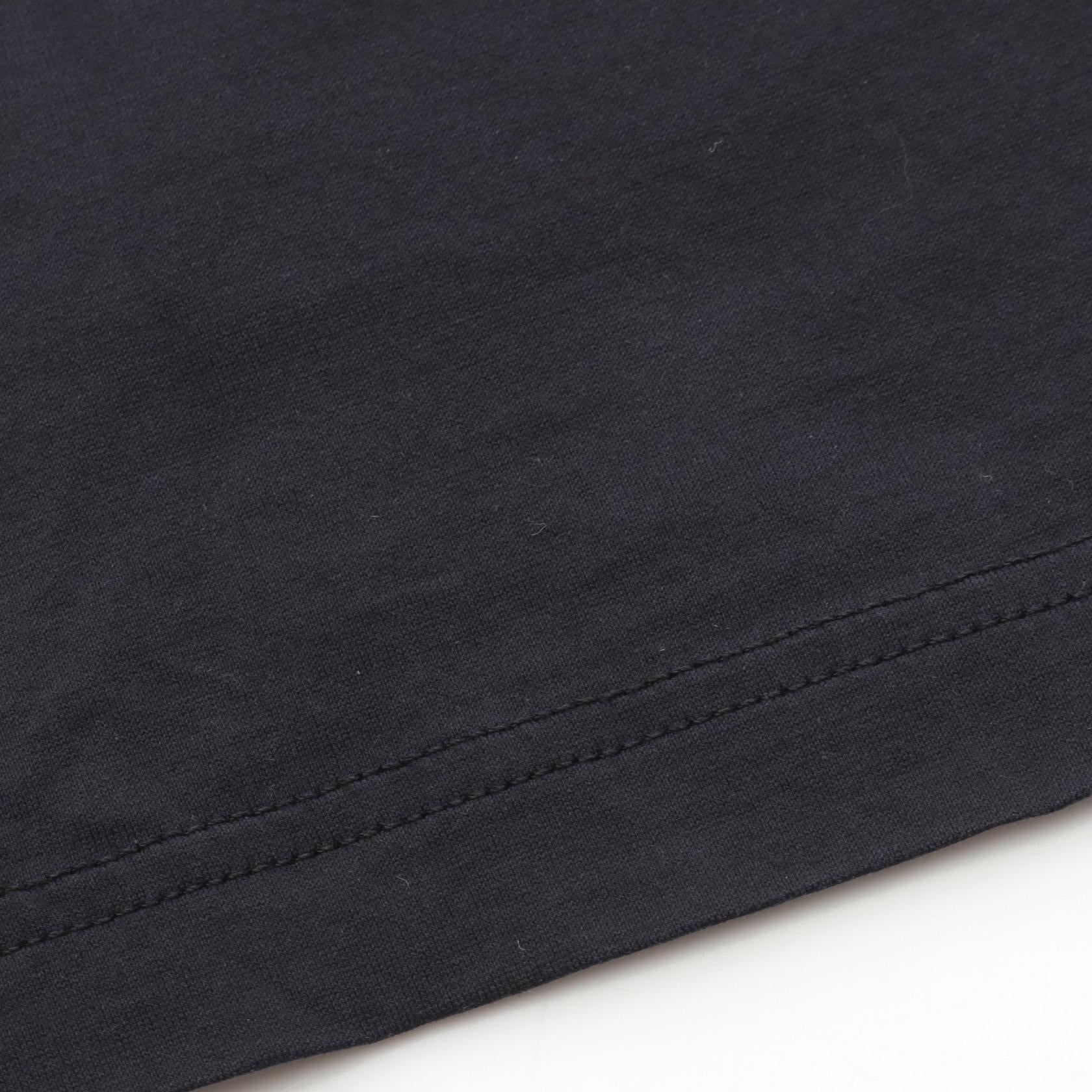 Tシャツ クルーネック ロゴ刺繍 コットン ブラック モンクレール トップス MONCLER