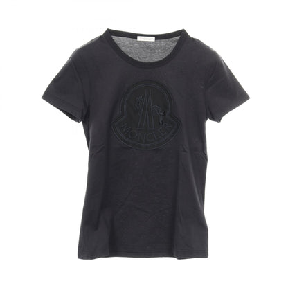 Tシャツ クルーネック ロゴ刺繍 コットン ブラック モンクレール トップス MONCLER