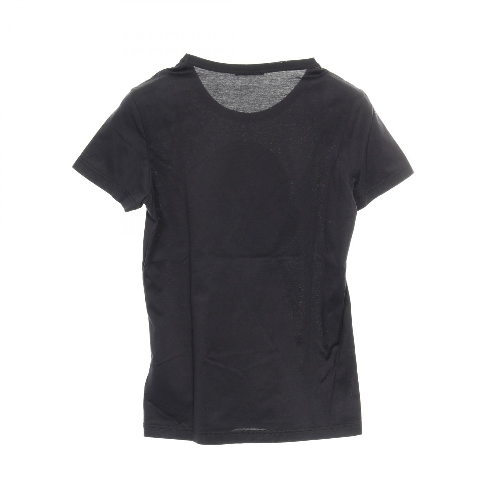 Tシャツ クルーネック ロゴ刺繍 コットン ブラック モンクレール – RECLO