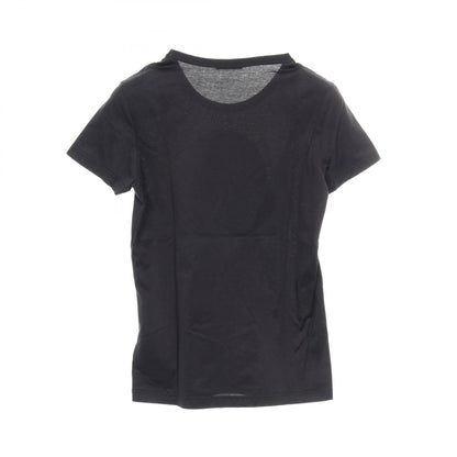 Tシャツ クルーネック ロゴ刺繍 コットン ブラック モンクレール トップス MONCLER