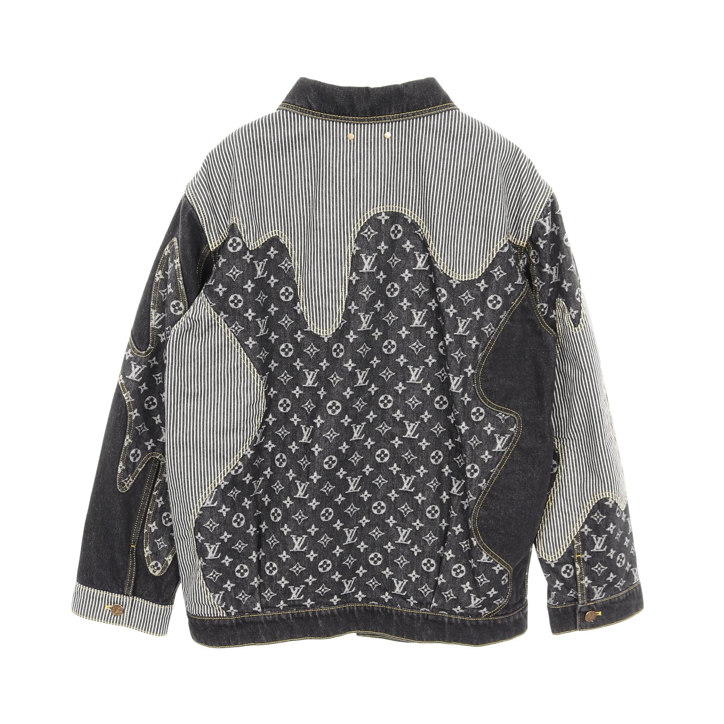LOUIS VUITTON × NIGO モノグラム クレイジー デニムジャケット コットン ブラック グレー ルイヴィトン アウター LOUIS VUITTON