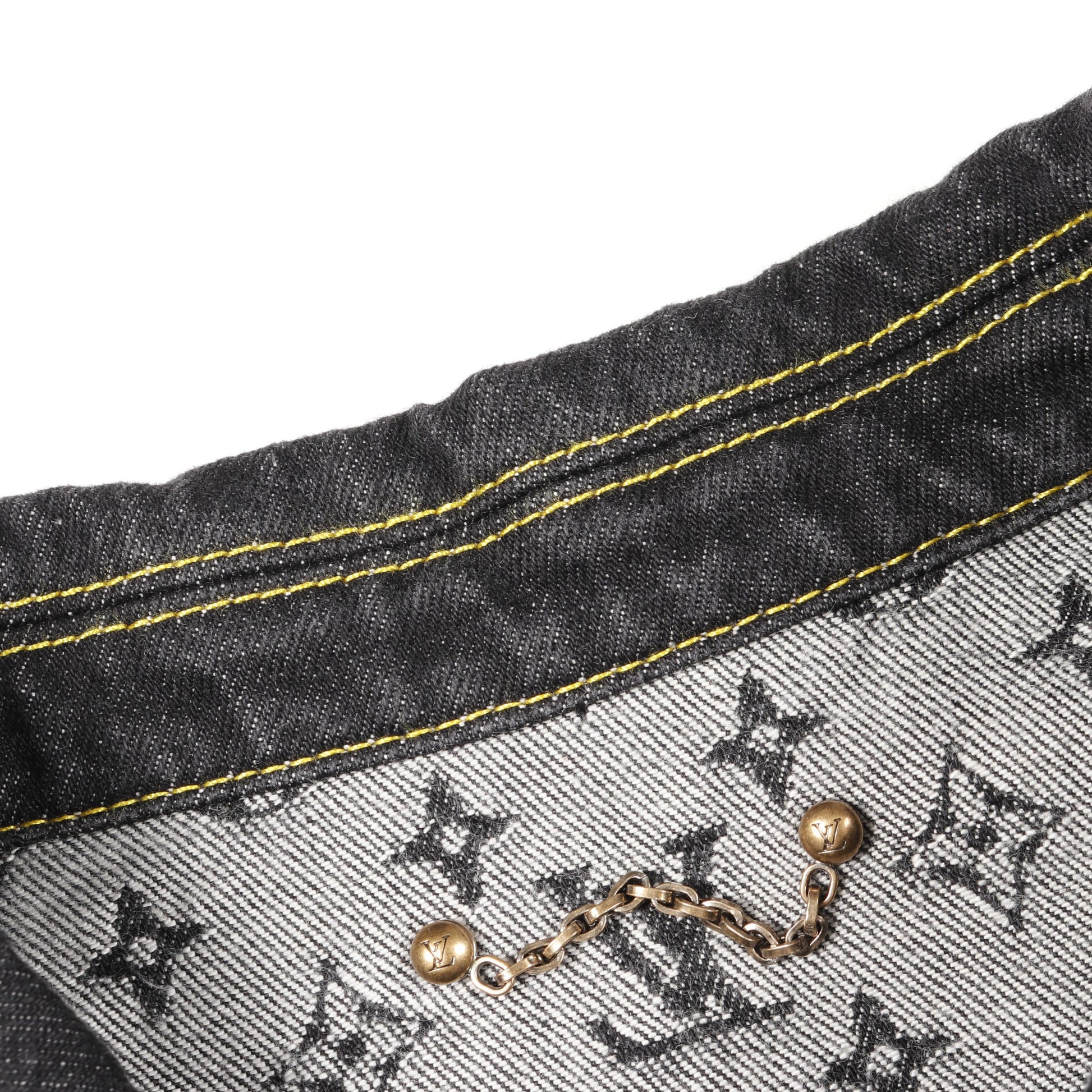 LOUIS VUITTON × NIGO モノグラム クレイジー デニムジャケット コットン ブラック グレー ルイヴィトン アウター LOUIS VUITTON