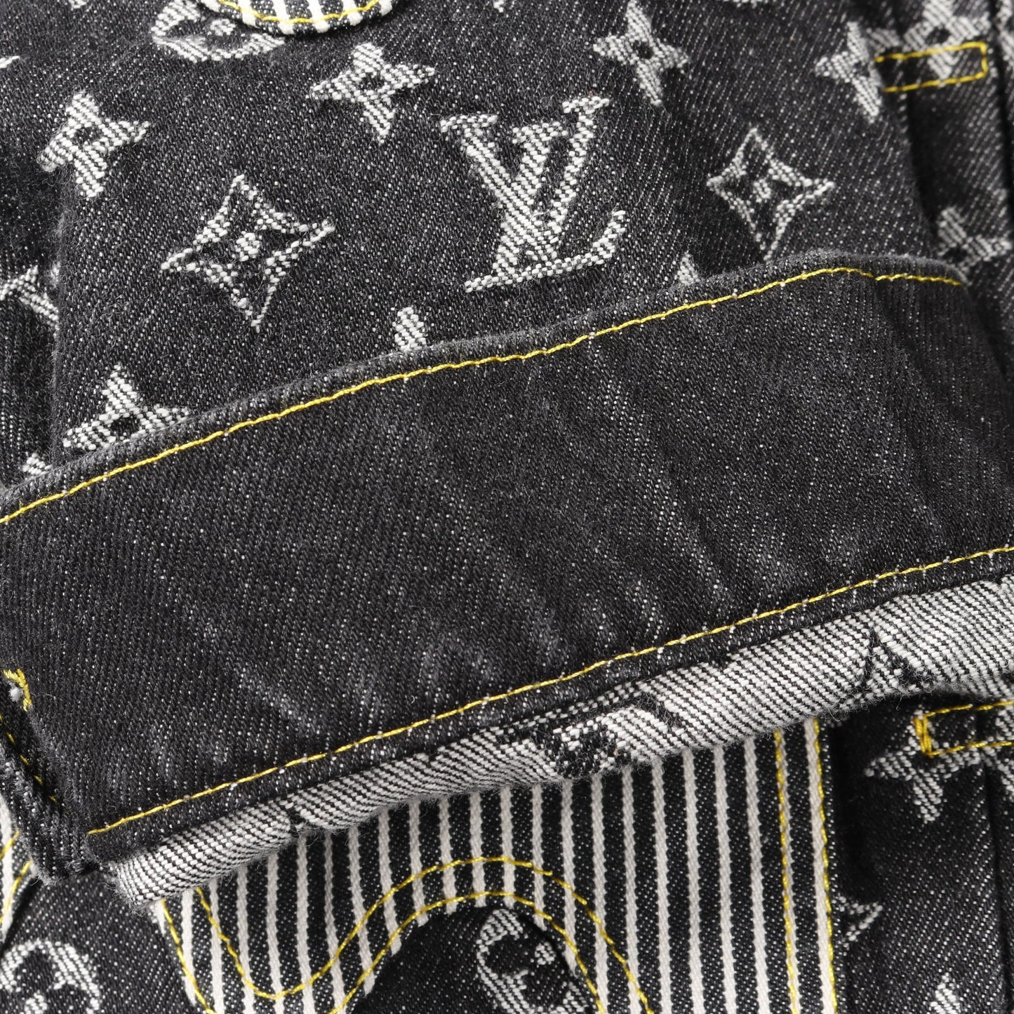 LOUIS VUITTON × NIGO モノグラム クレイジー デニムジャケット コットン ブラック グレー ルイヴィトン アウター LOUIS VUITTON