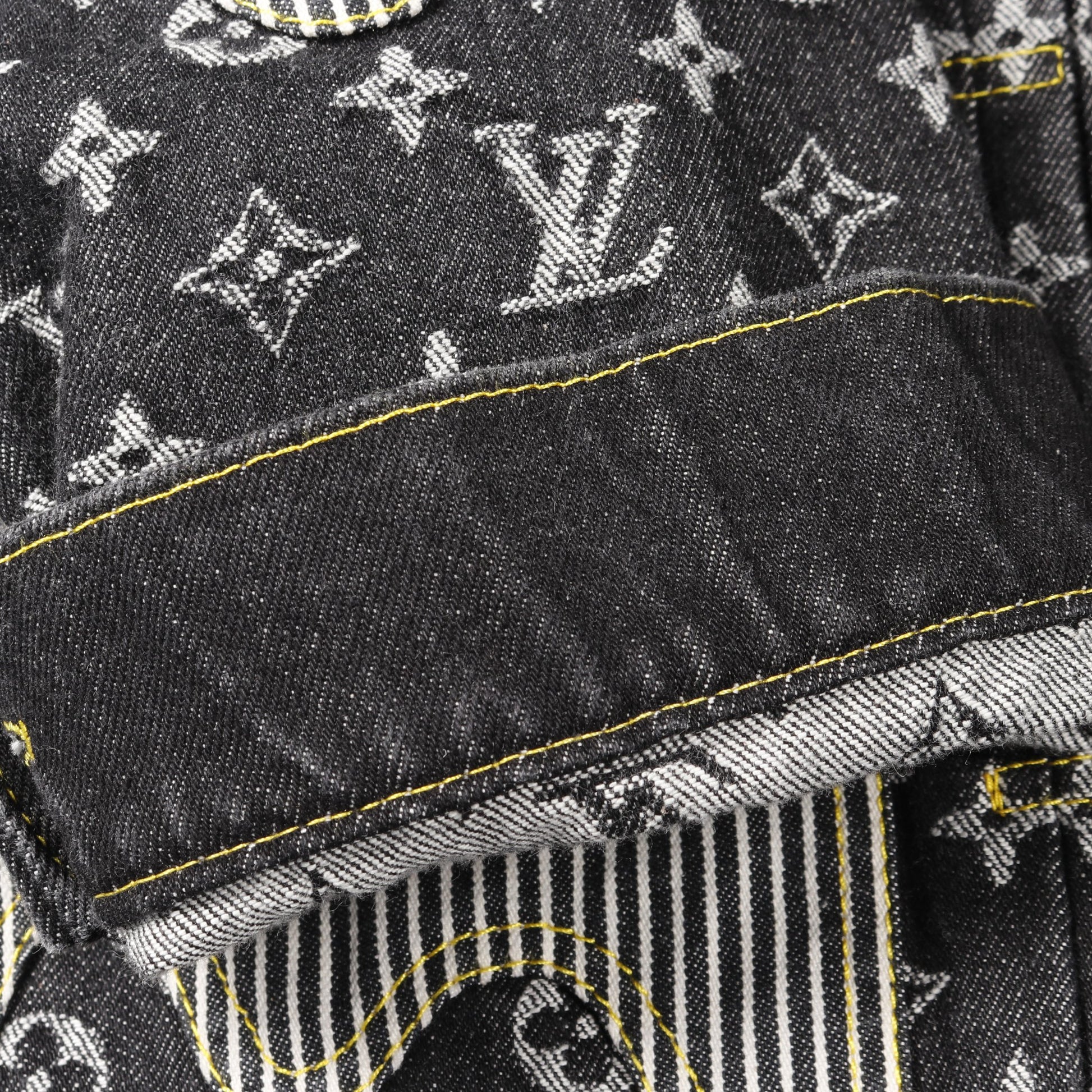 LOUIS VUITTON × NIGO モノグラム クレイジー デニムジャケット コットン ブラック グレー ルイヴィトン アウター LOUIS VUITTON