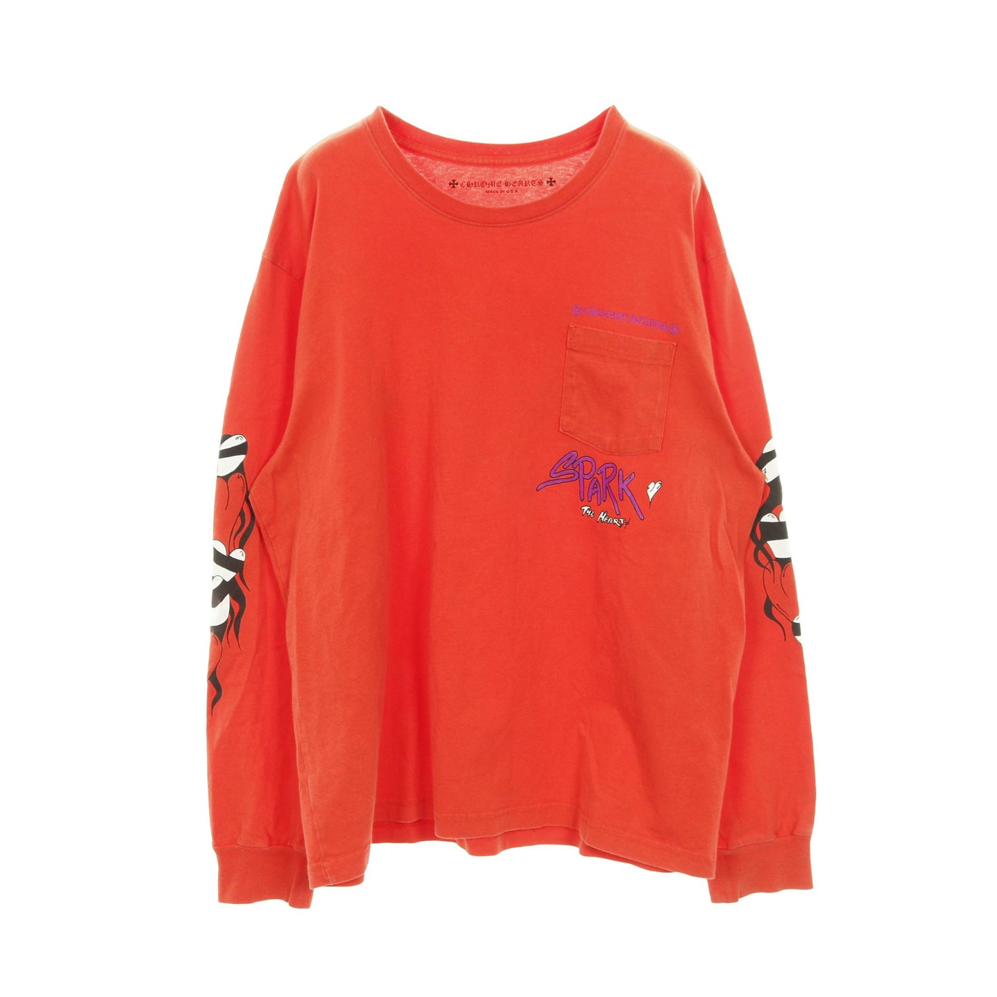 MATTY BOY PPO SPARK THE HEART Tシャツ カットソー クルーネック 長袖 コットン オレンジ マルチカラー クロムハーツ トップス Chrome Hearts