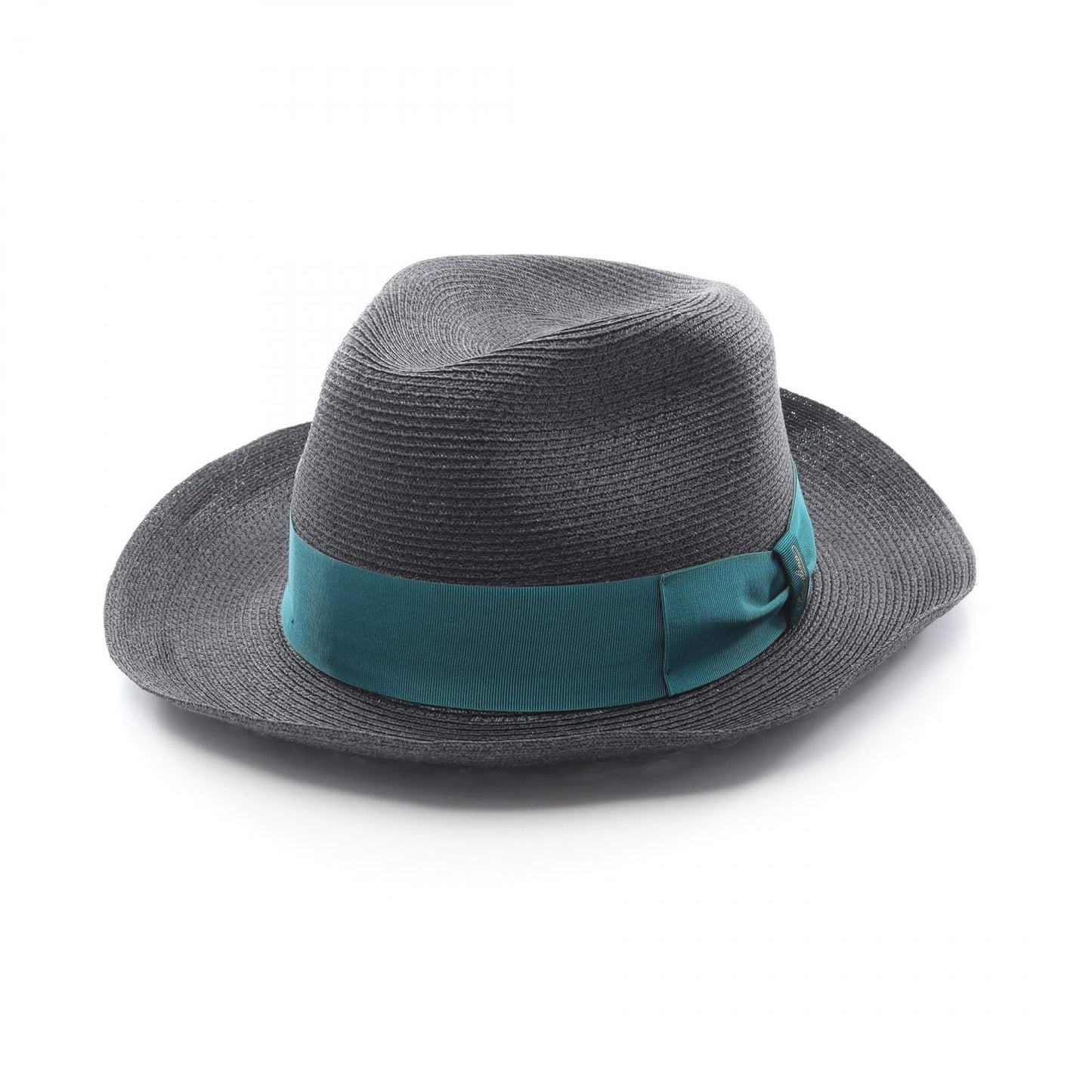 ハット 麦わら 帽子 ファブリック ブラック ボルサリーノ 財布・小物 Borsalino