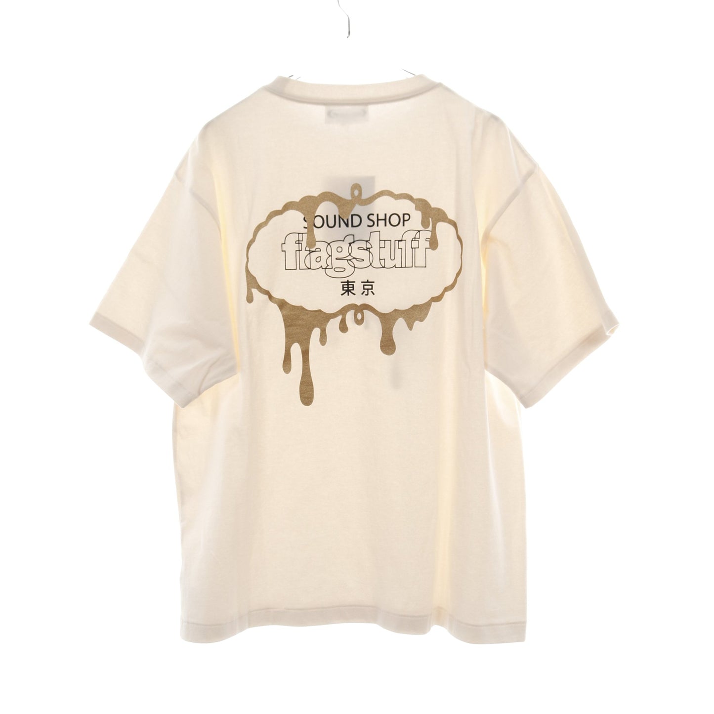 F-LAGSTUF-F × SOUND SHOP Tシャツ 半袖 ロゴプリント コットン オフホワイト フラグスタフ トップス F-LAGSTUF-F