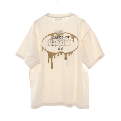 F-LAGSTUF-F × SOUND SHOP Tシャツ 半袖 ロゴプリント コットン オフホワイト フラグスタフ トップス F-LAGSTUF-F