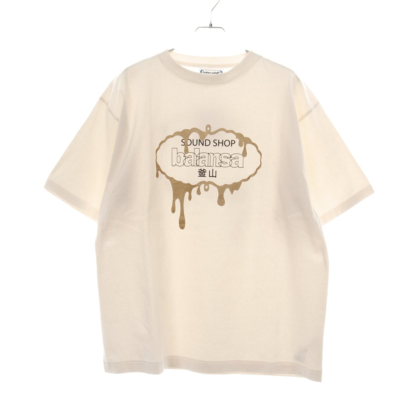 F-LAGSTUF-F × SOUND SHOP Tシャツ 半袖 ロゴプリント コットン オフホワイト フラグスタフ トップス F-LAGSTUF-F