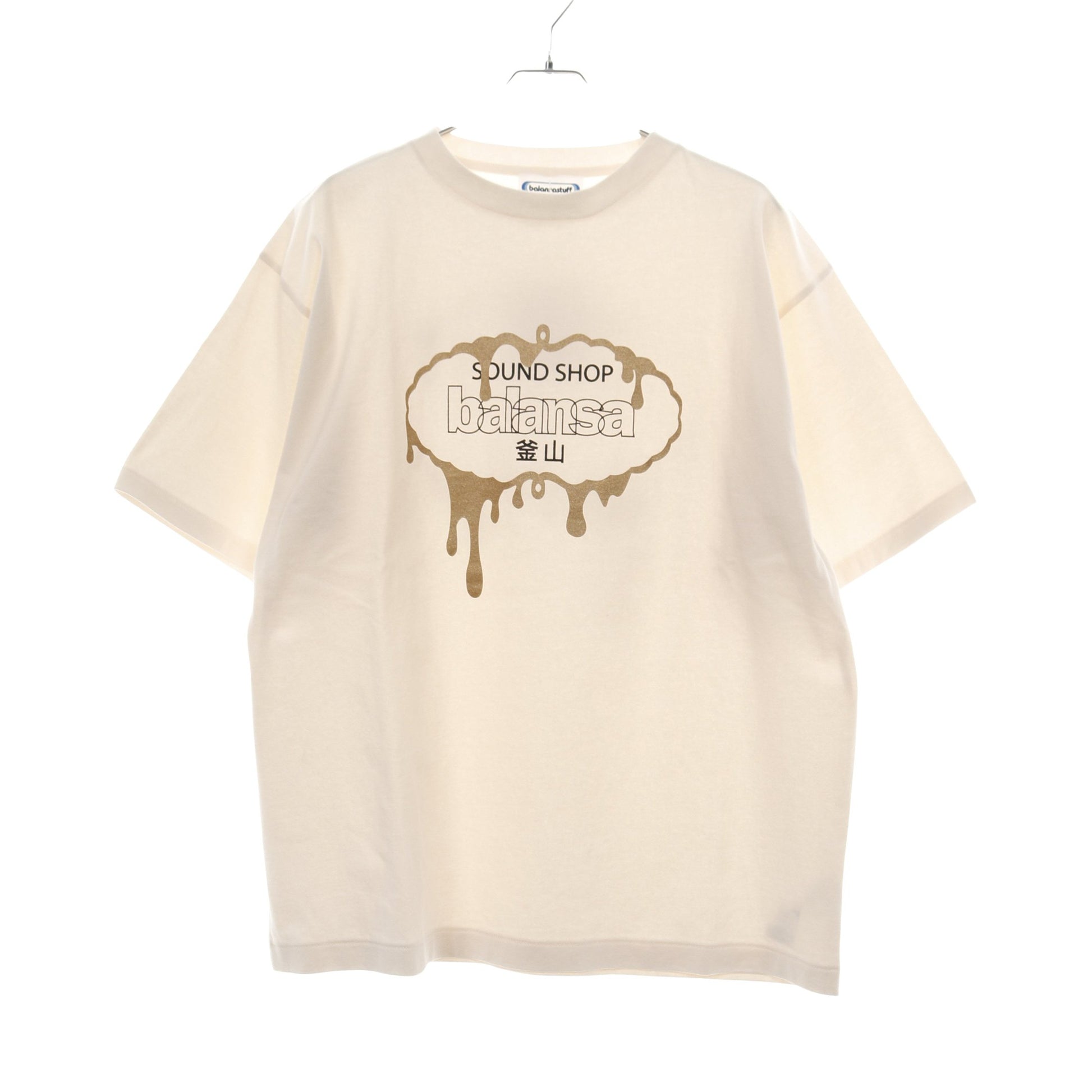 F-LAGSTUF-F × SOUND SHOP Tシャツ 半袖 ロゴプリント コットン オフホワイト フラグスタフ トップス F-LAGSTUF-F