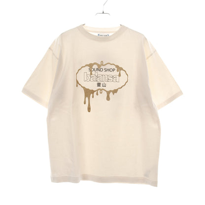 F-LAGSTUF-F × SOUND SHOP Tシャツ 半袖 ロゴプリント コットン オフホワイト フラグスタフ トップス F-LAGSTUF-F