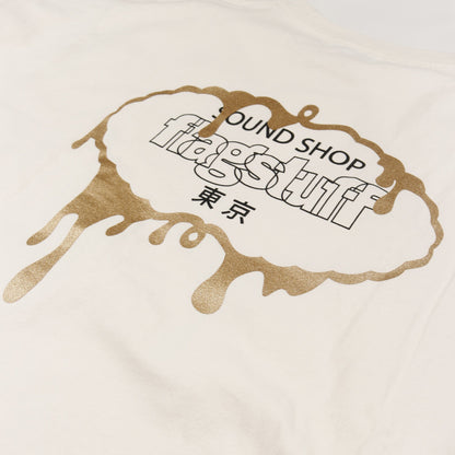 F-LAGSTUF-F × SOUND SHOP Tシャツ 半袖 ロゴプリント コットン オフホワイト フラグスタフ トップス F-LAGSTUF-F
