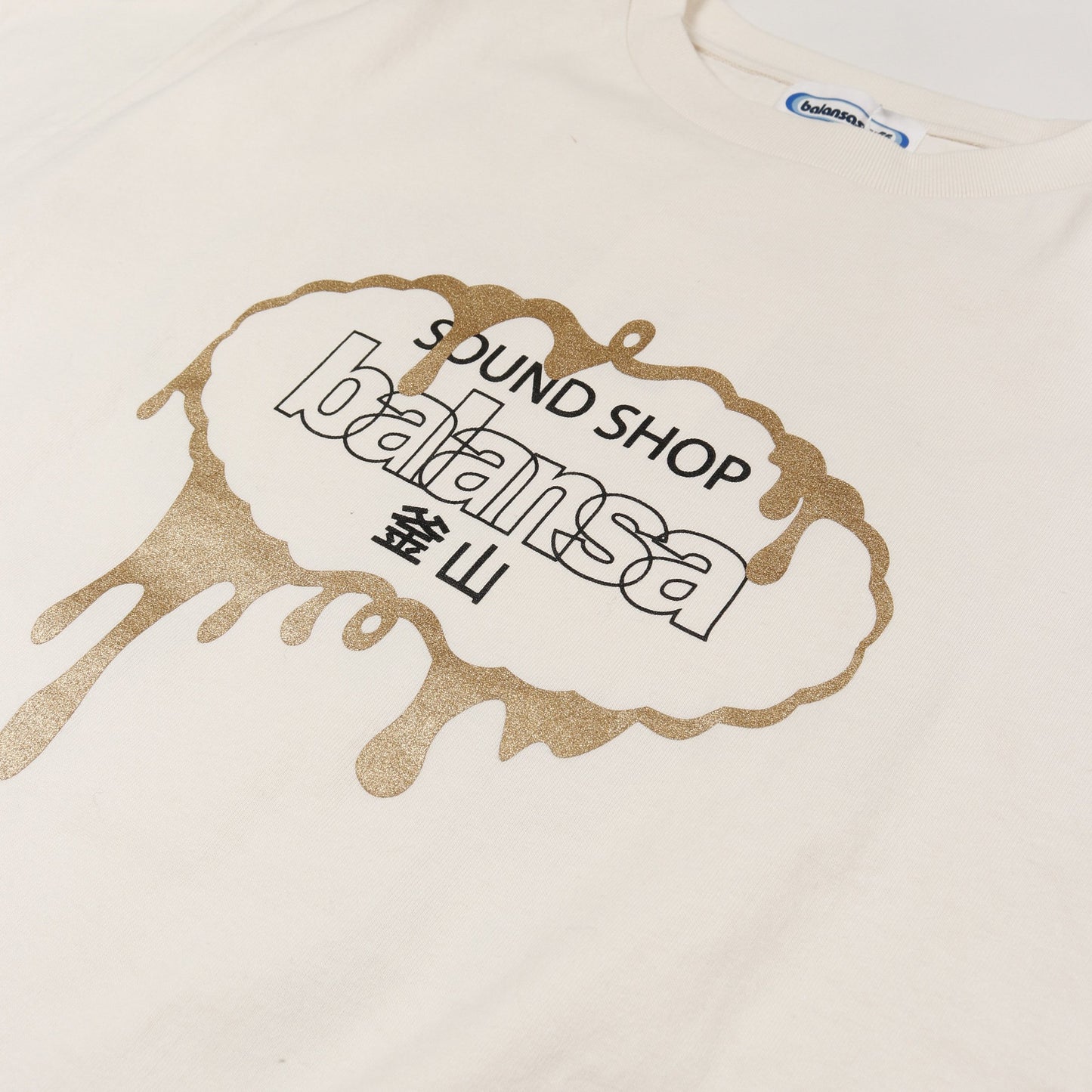 F-LAGSTUF-F × SOUND SHOP Tシャツ 半袖 ロゴプリント コットン オフホワイト フラグスタフ トップス F-LAGSTUF-F