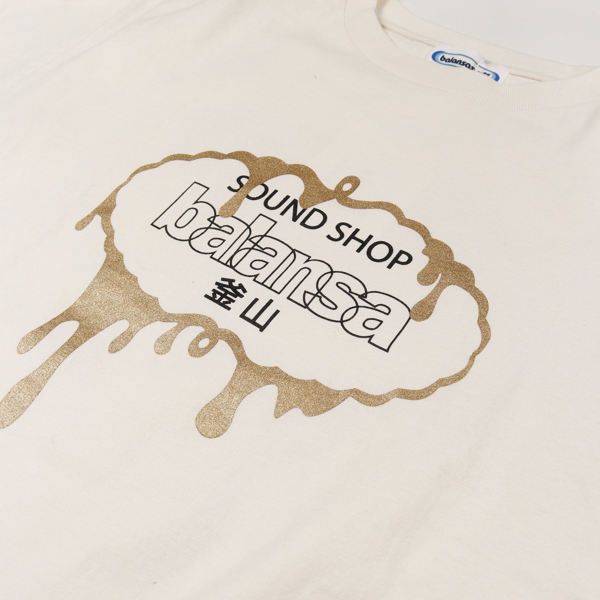 F-LAGSTUF-F × SOUND SHOP Tシャツ 半袖 ロゴプリント コットン オフホワイト フラグスタフ トップス F-LAGSTUF-F