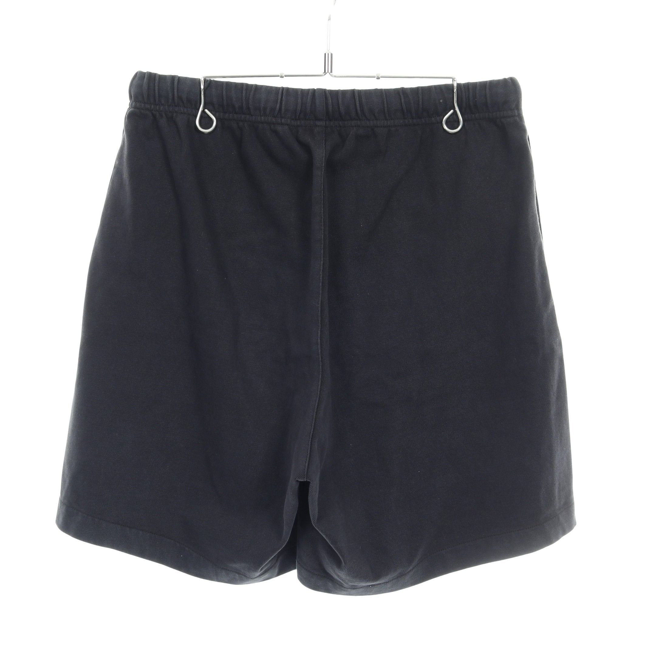 ハーフパンツ スウェットパンツ ロゴプリント コットン ブラック エフ