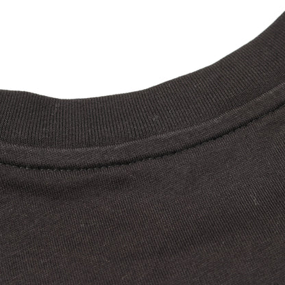 Tシャツ クルーネック 半袖 ロゴ刺繍 ビーズ コットン ブラック モンクレール トップス MONCLER
