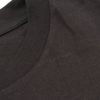 Tシャツ クルーネック 半袖 ロゴ刺繍 ビーズ コットン ブラック モンクレール トップス MONCLER