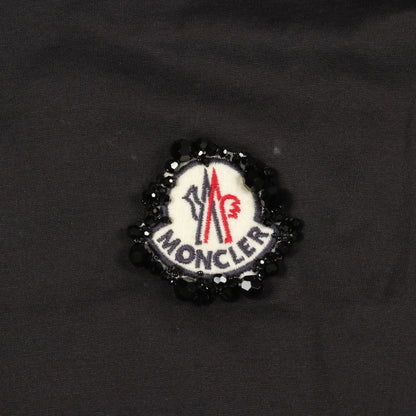 GENIUS 4 SIMONE ROCHA Tシャツ クルーネック 半袖 コットン ブラック フリル ビジュー モンクレール トップス MONCLER