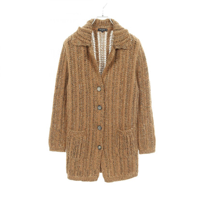カーディガン ウール レーヨン アンゴラ ブラウン ゴールド エトロ トップス ETRO