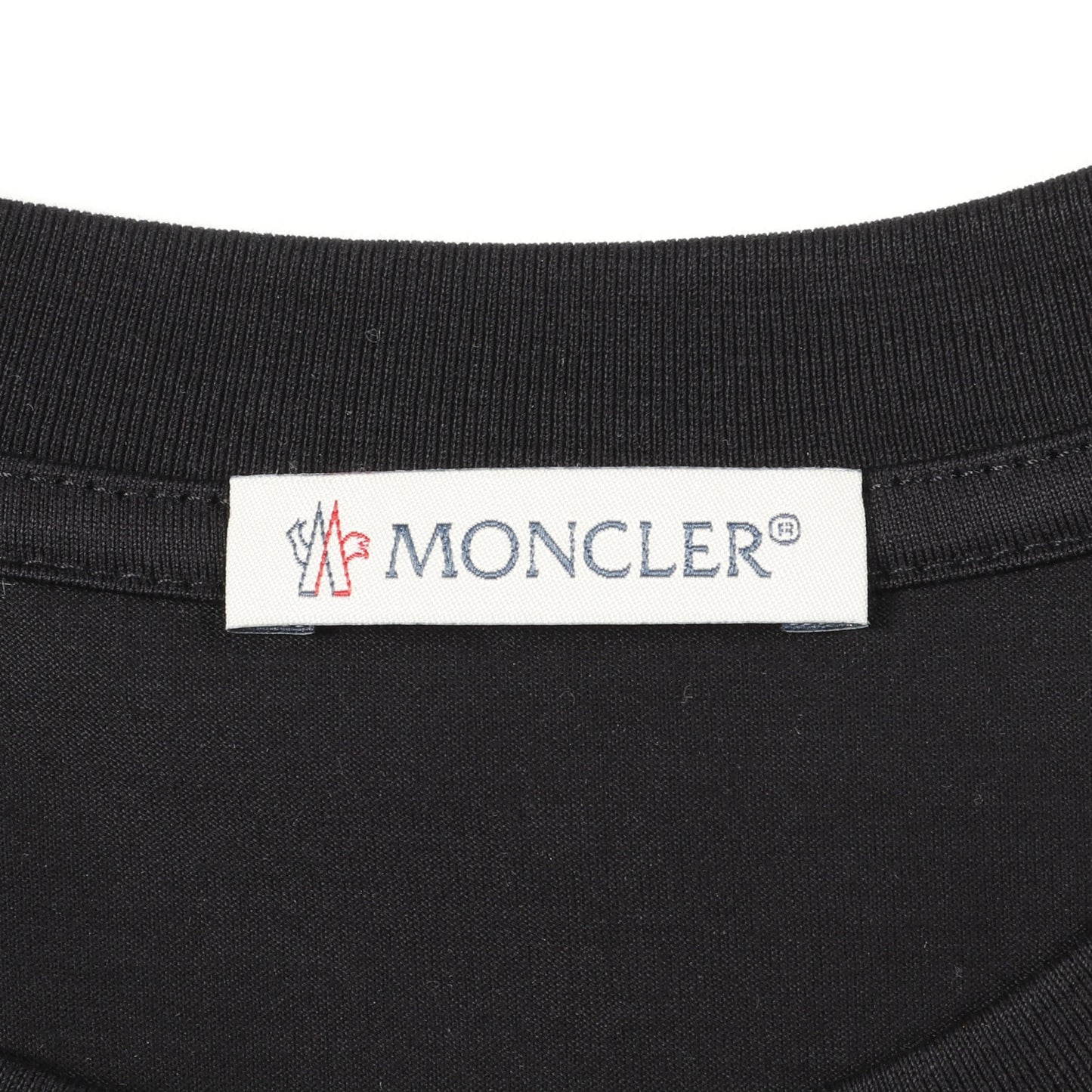 Tシャツ クルーネック 半袖 コットン ダークネイビー ツイードポケット付き モンクレール トップス MONCLER