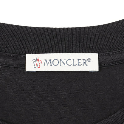 Tシャツ クルーネック 半袖 コットン ダークネイビー ツイードポケット付き モンクレール トップス MONCLER