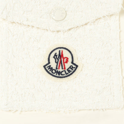 Tシャツ クルーネック 半袖 コットン アイボリー ツイードポケット付き モンクレール トップス MONCLER