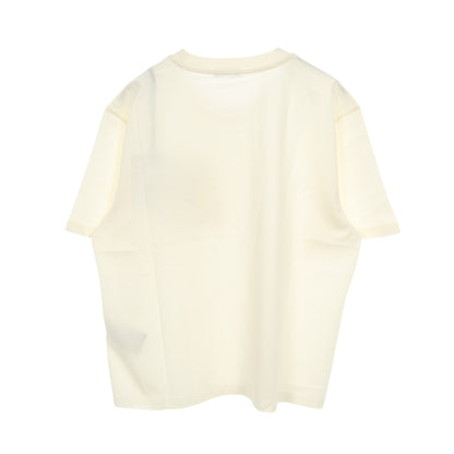 Tシャツ クルーネック 半袖 コットン アイボリー ツイードポケット付き モンクレール トップス MONCLER