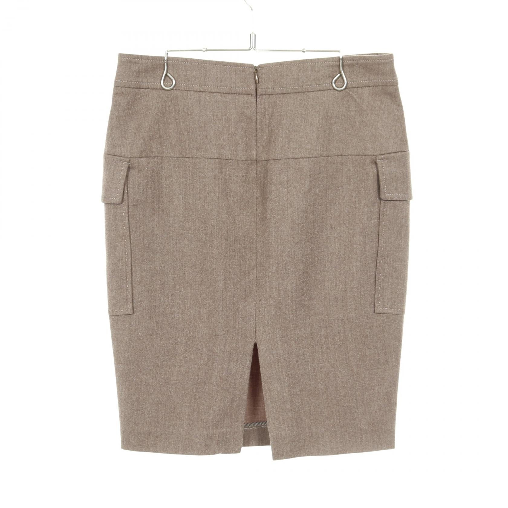 スカート ウール グレーブラウン ブルネロクチネリ ボトムス BRUNELLO CUCINELLI