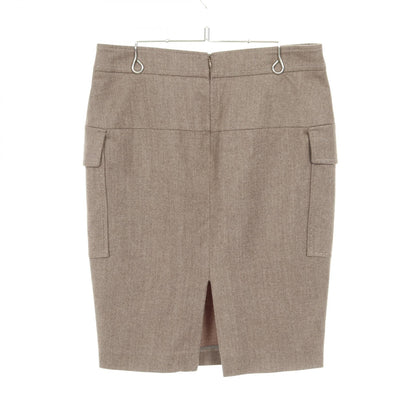 スカート ウール グレーブラウン ブルネロクチネリ ボトムス BRUNELLO CUCINELLI