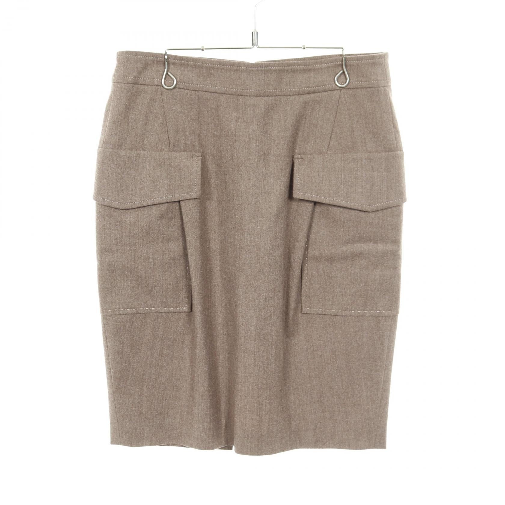 スカート ウール グレーブラウン ブルネロクチネリ ボトムス BRUNELLO CUCINELLI