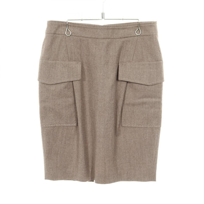 スカート ウール グレーブラウン ブルネロクチネリ ボトムス BRUNELLO CUCINELLI