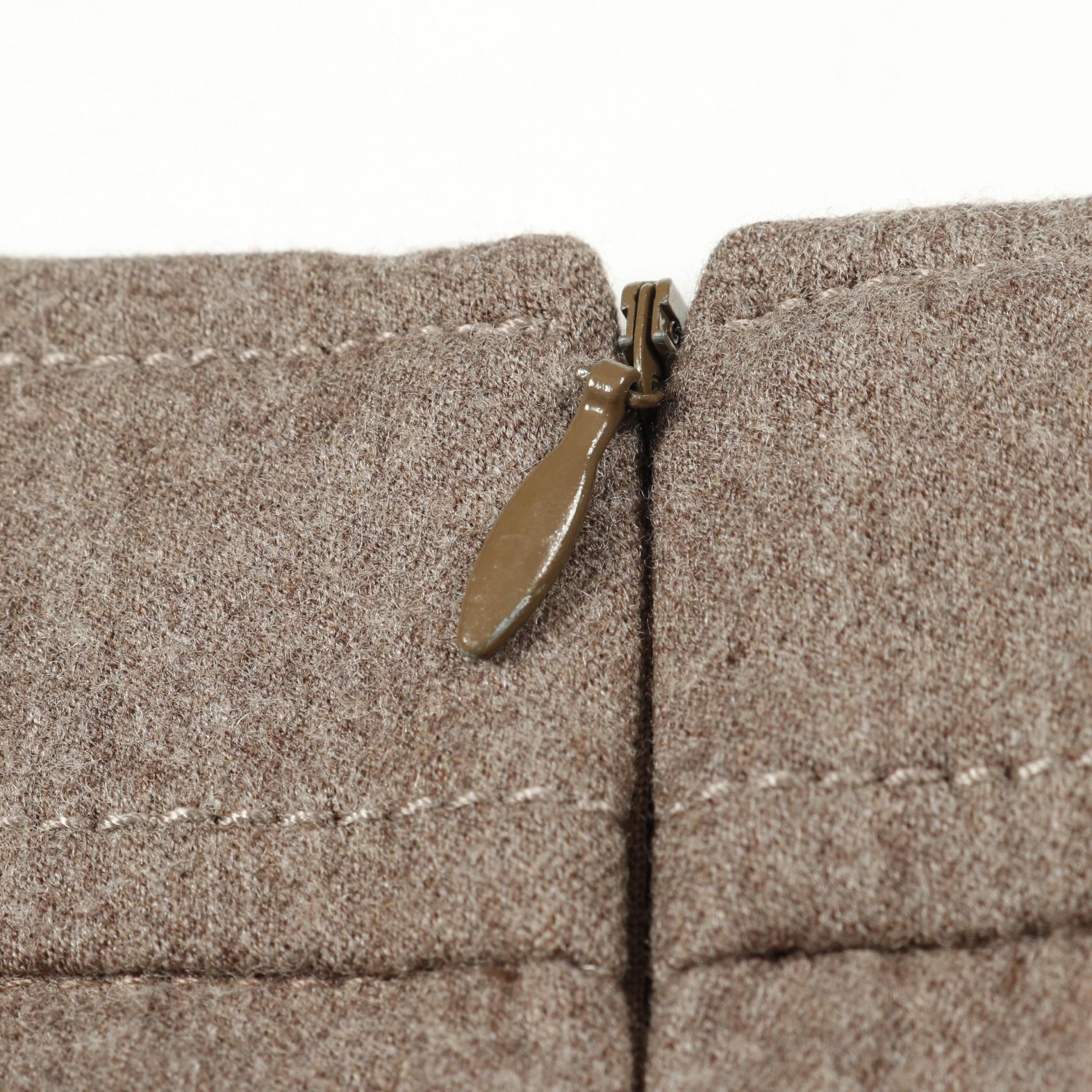 スカート ウール グレーブラウン ブルネロクチネリ ボトムス BRUNELLO CUCINELLI
