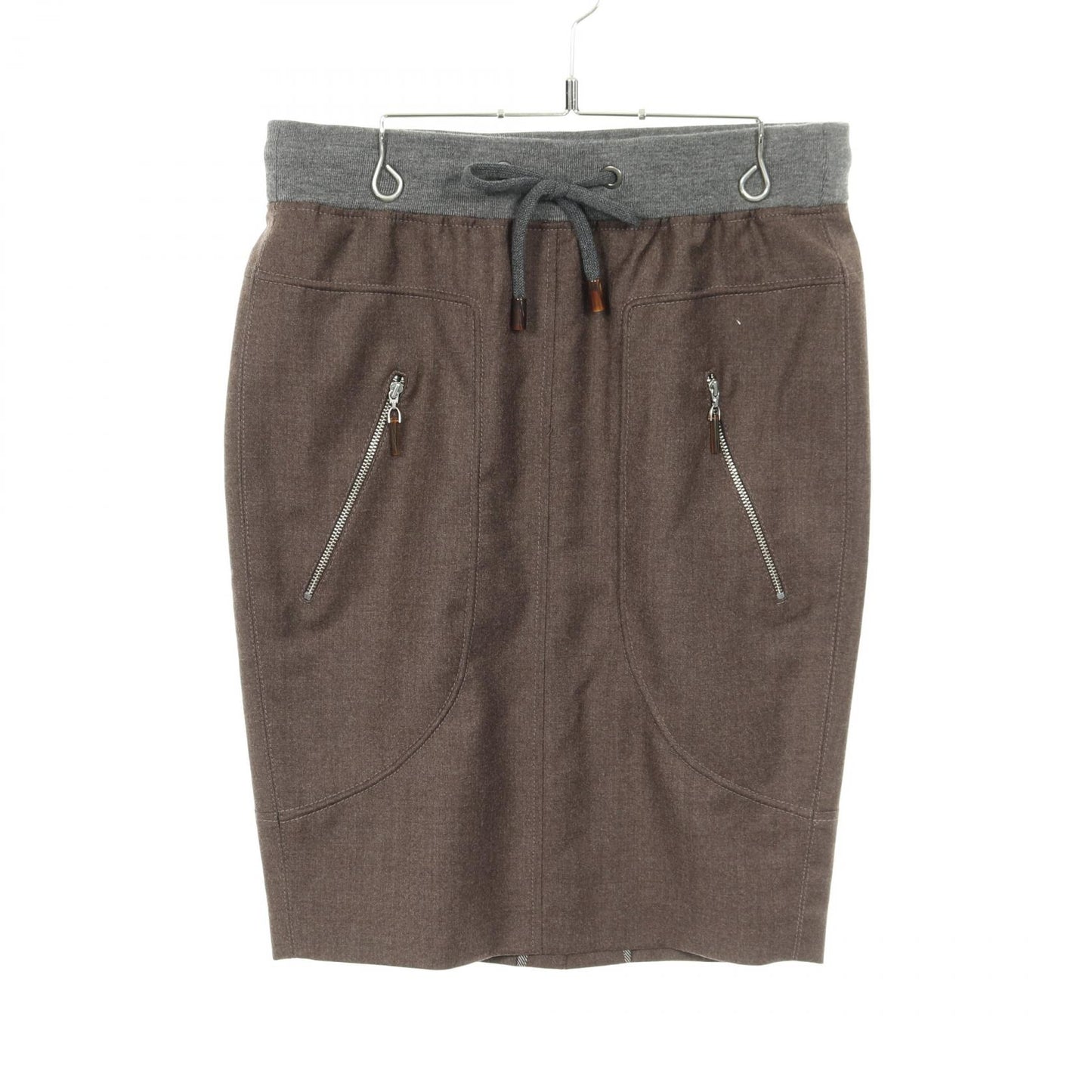 スカート ウール カシミヤ グレーブラウン グレー ブルネロクチネリ ボトムス BRUNELLO CUCINELLI