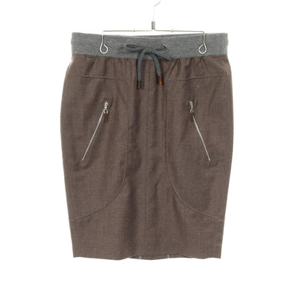 スカート ウール カシミヤ グレーブラウン グレー ブルネロクチネリ ボトムス BRUNELLO CUCINELLI