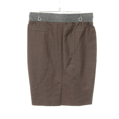 スカート ウール カシミヤ グレーブラウン グレー ブルネロクチネリ ボトムス BRUNELLO CUCINELLI
