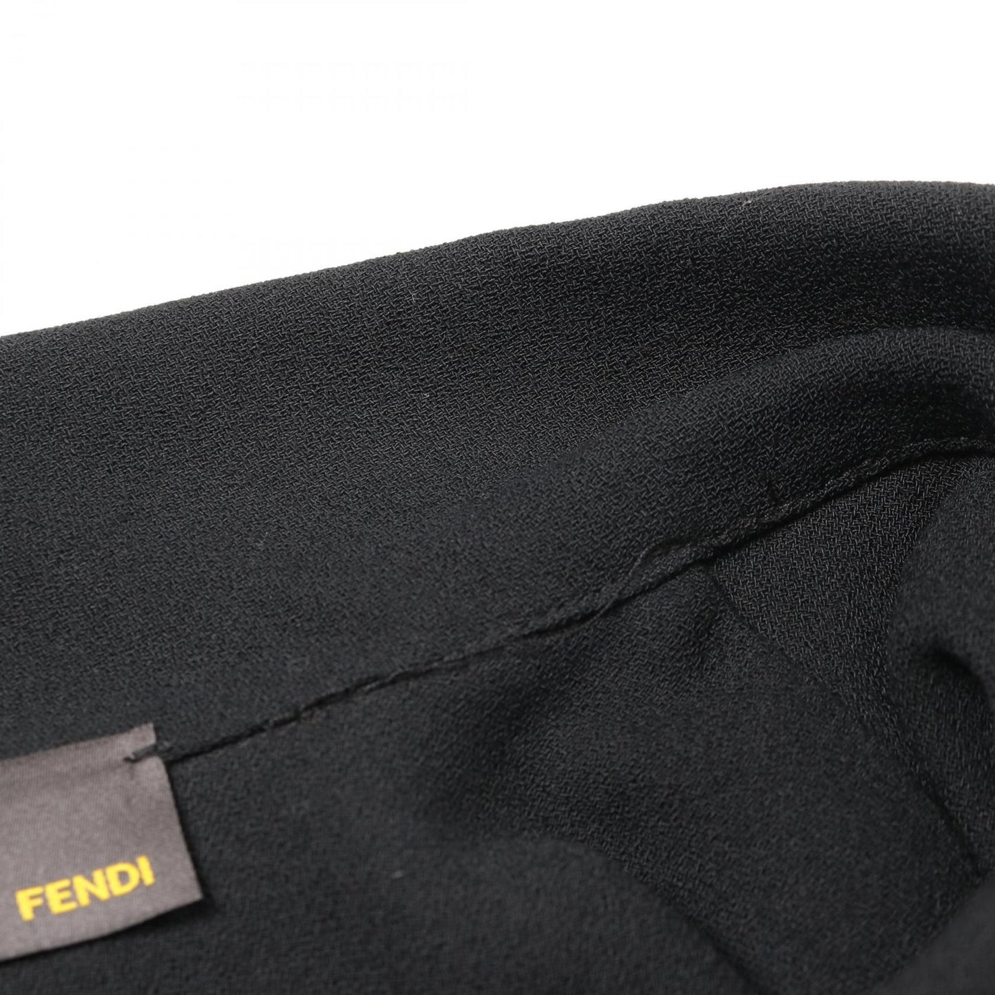 ワンピース 半袖 ビスコース ウール ブラック フェンディ ワンピース FENDI