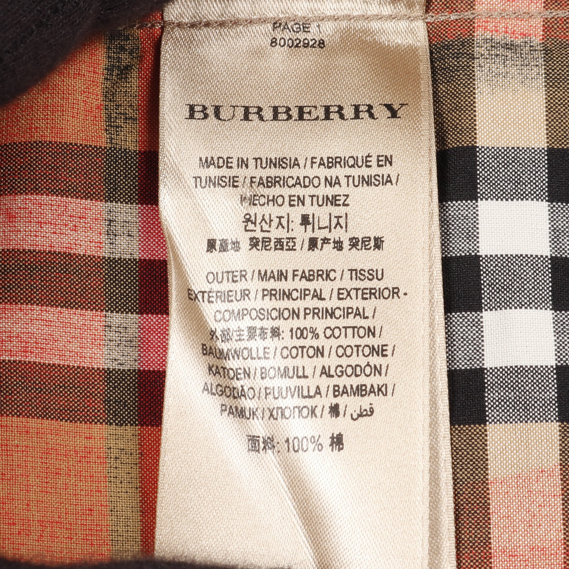 ノバチェック シャツ ロゴプリント コットン ベージュ レッド マルチ